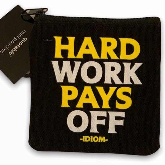 SPECIAL BUNDLE: Set of TWO 4.25” Quotable Positive Message Black Zip Minis - NWT - Picture 4 of 11